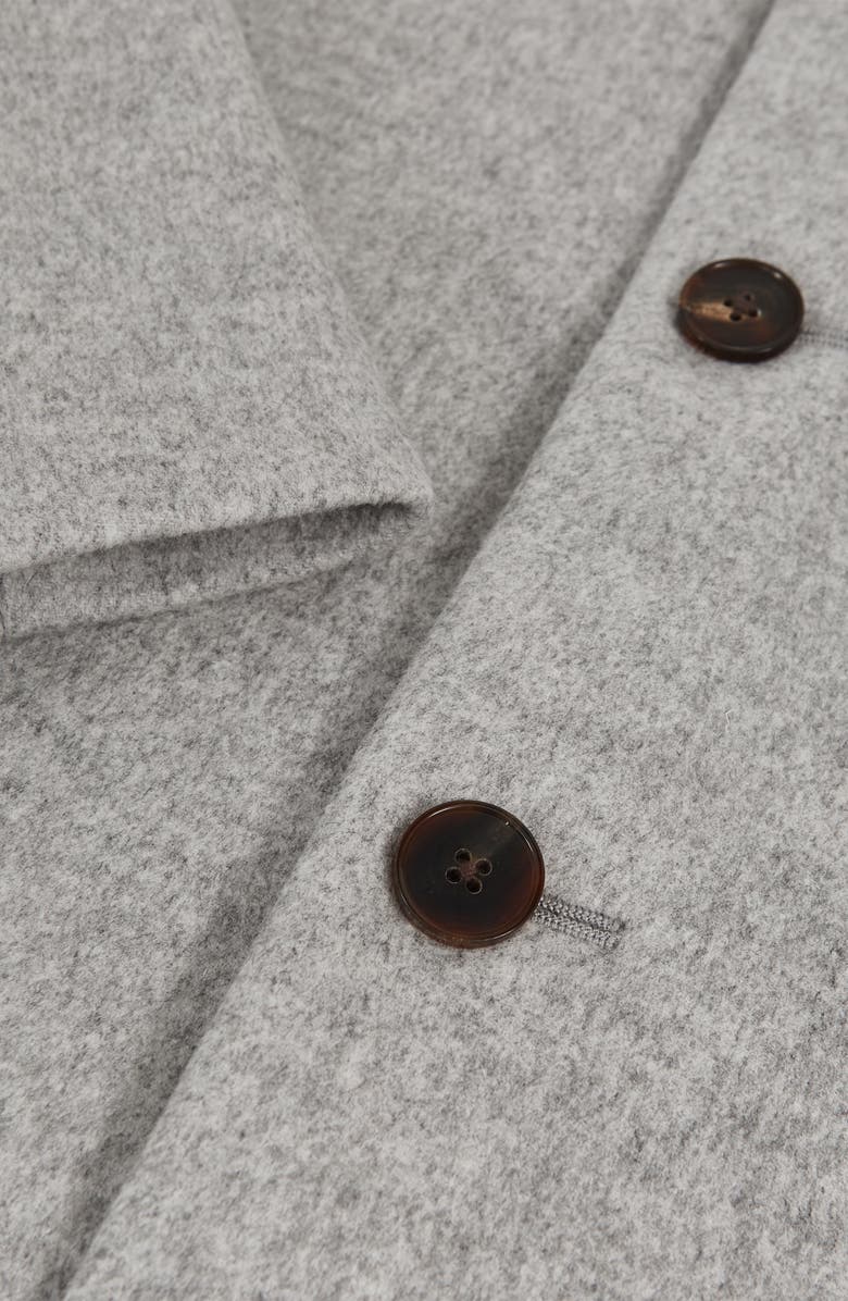 Reiss Gable Felted Wool Blend Overcoat, Alternate, color, Soft Grey