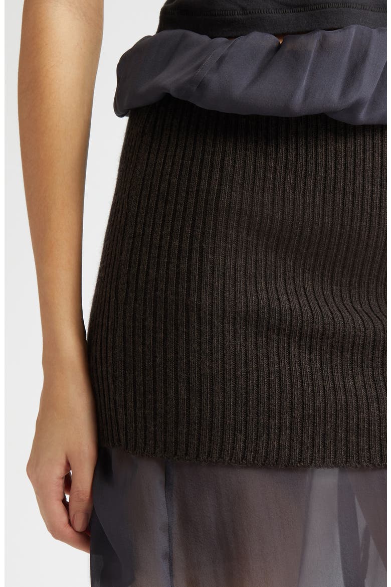Holly Mixed Media Skirt, Alternate, color, BROWN