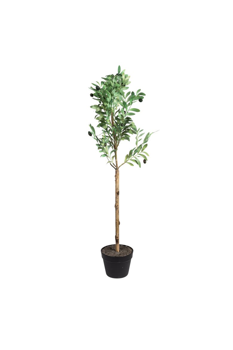 Potted Faux Olive Artificial Flower, Main, color, Green