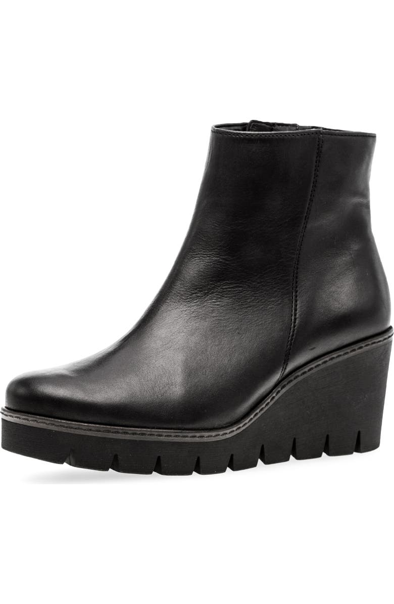 Gabor Wedge Bootie, Main, color, Black
