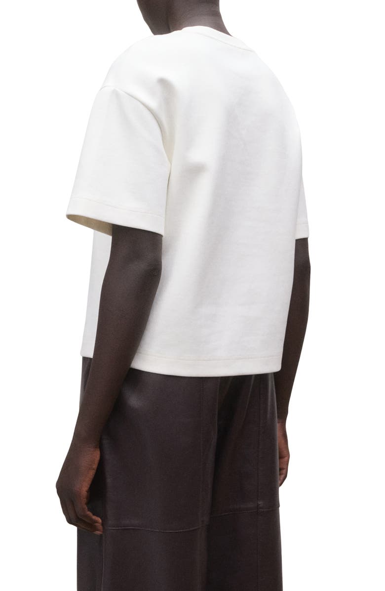 MANGO Cotton Blend T-Shirt, Alternate, color, Off White