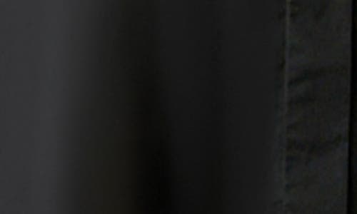 Estelle Obsidian Short Sleeve Polished Cotton Shirtdress In Black