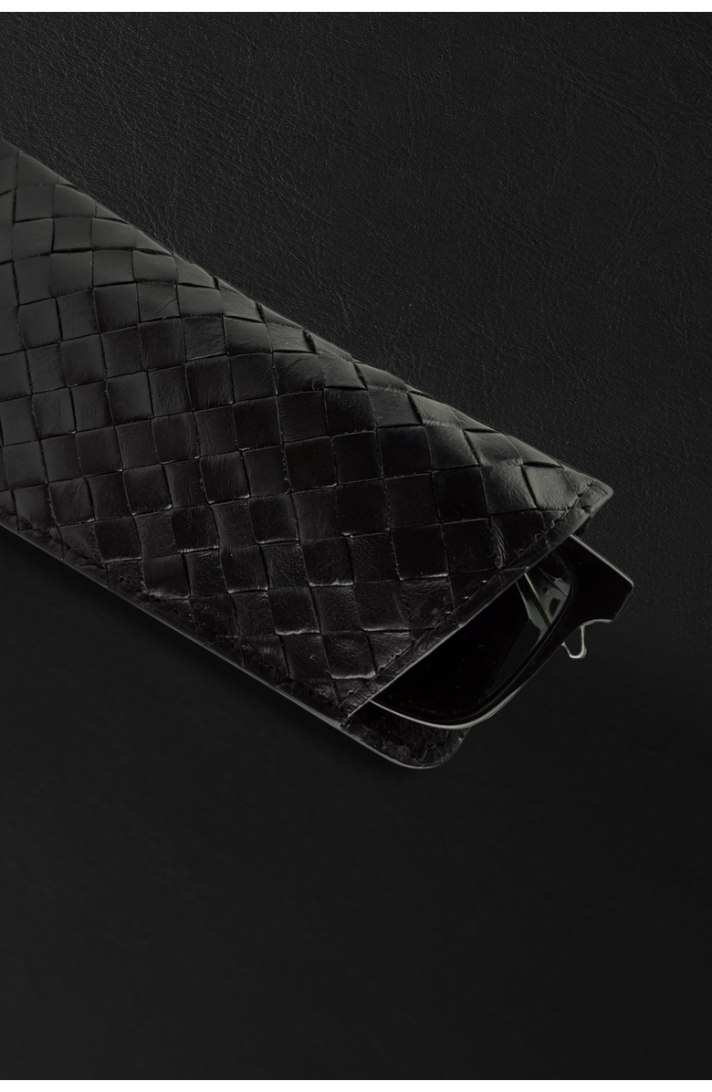 Deux Mains Woven Sunglass Case, Alternate, color,