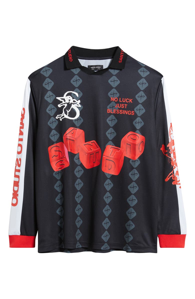 SANTO STUDIO x Ryan Sheckler No Luck Club Jersey, Alternate, color, Black