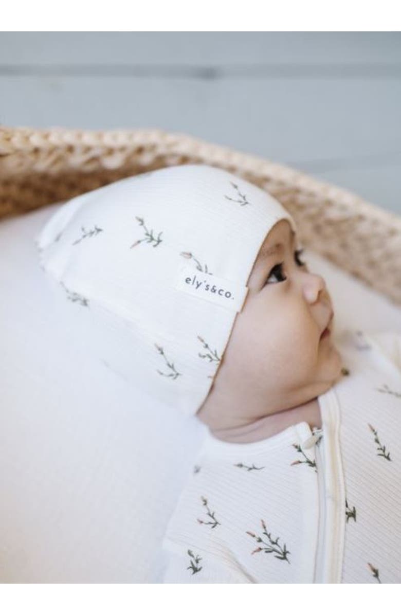 Ely's & Co. Baby Cotton Ribbed Beanie, Alternate, color, Lilac