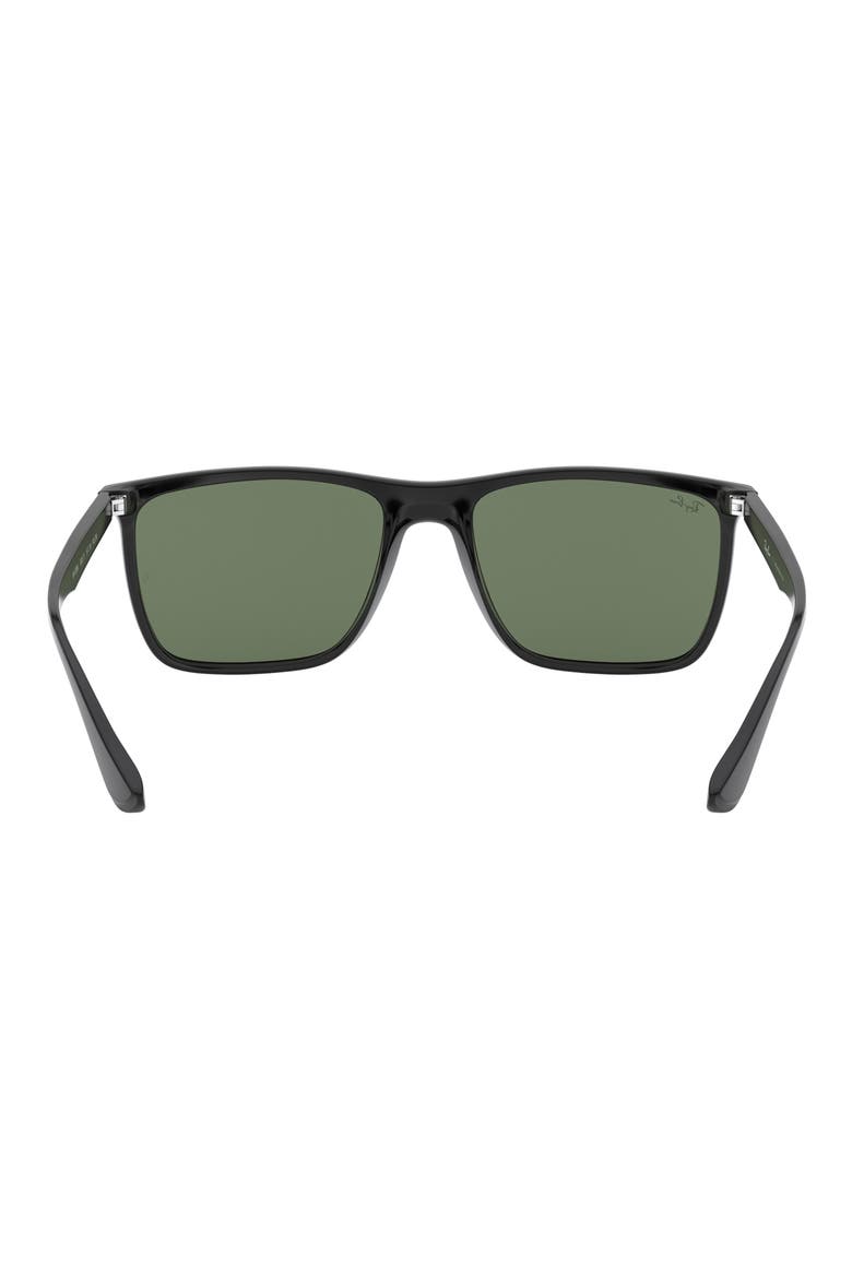 RB4288L 57mm Square Sunglasses, Alternate, color, BLACK / DARK GREEN