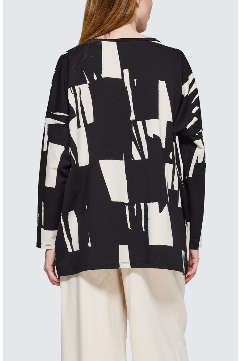 Marilla Printed Pocket Tunic, Alternate, color, Ivory Black