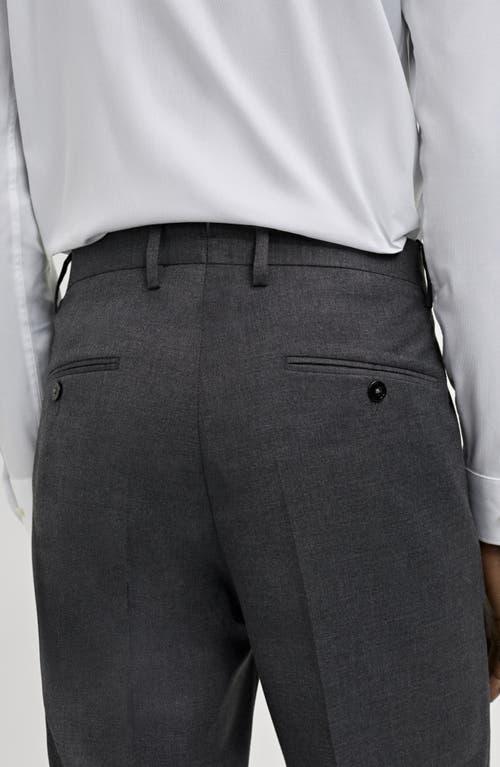 Mango Slim Fit Tech Fabric Pants In Grey