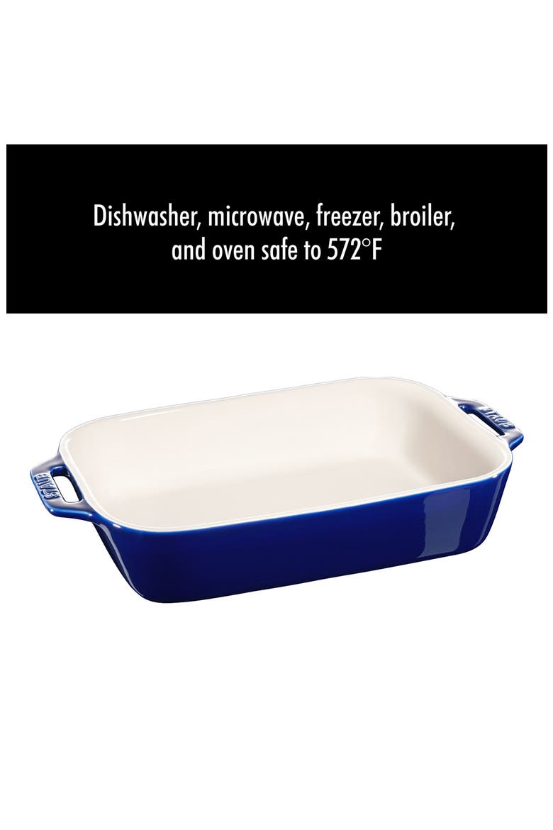 Ceramic 2-Piece Rectangular Baking Dish Set - Dark Blue, Alternate, color, DARK BLUE