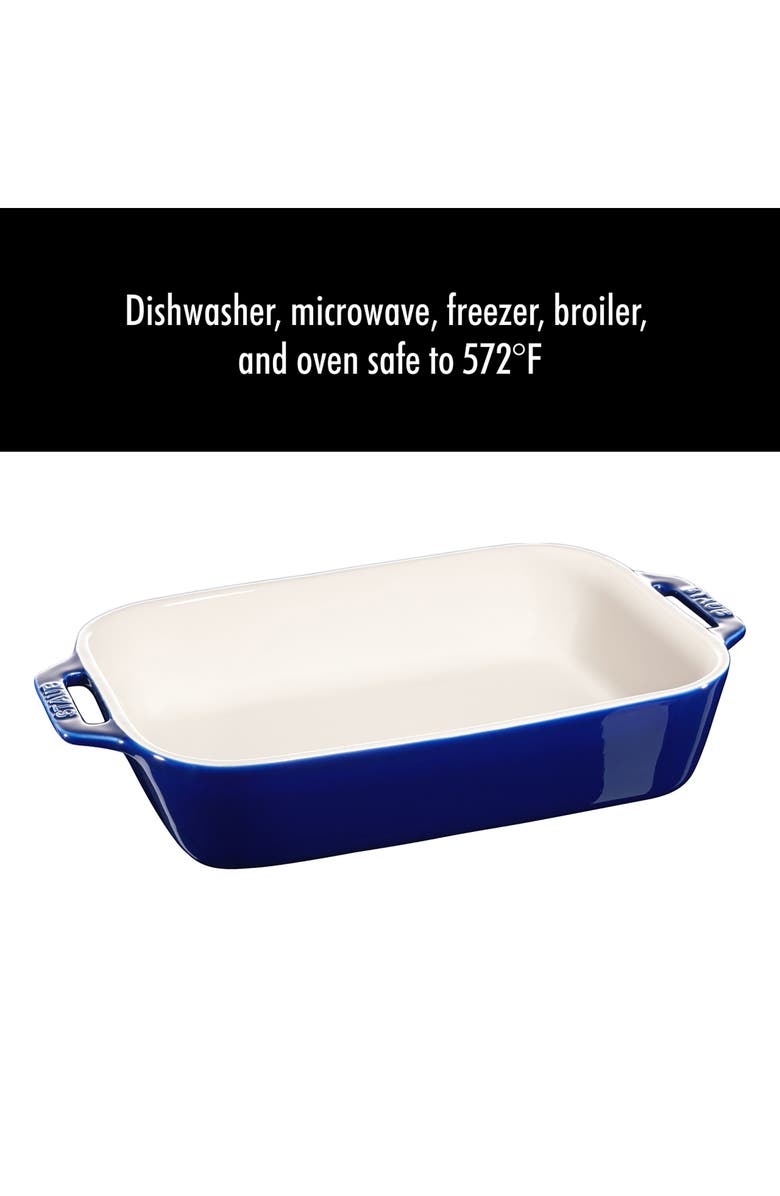 Staub Ceramic 2-Piece Rectangular Baking Dish Set - Dark Blue, Alternate, color, Dark Blue