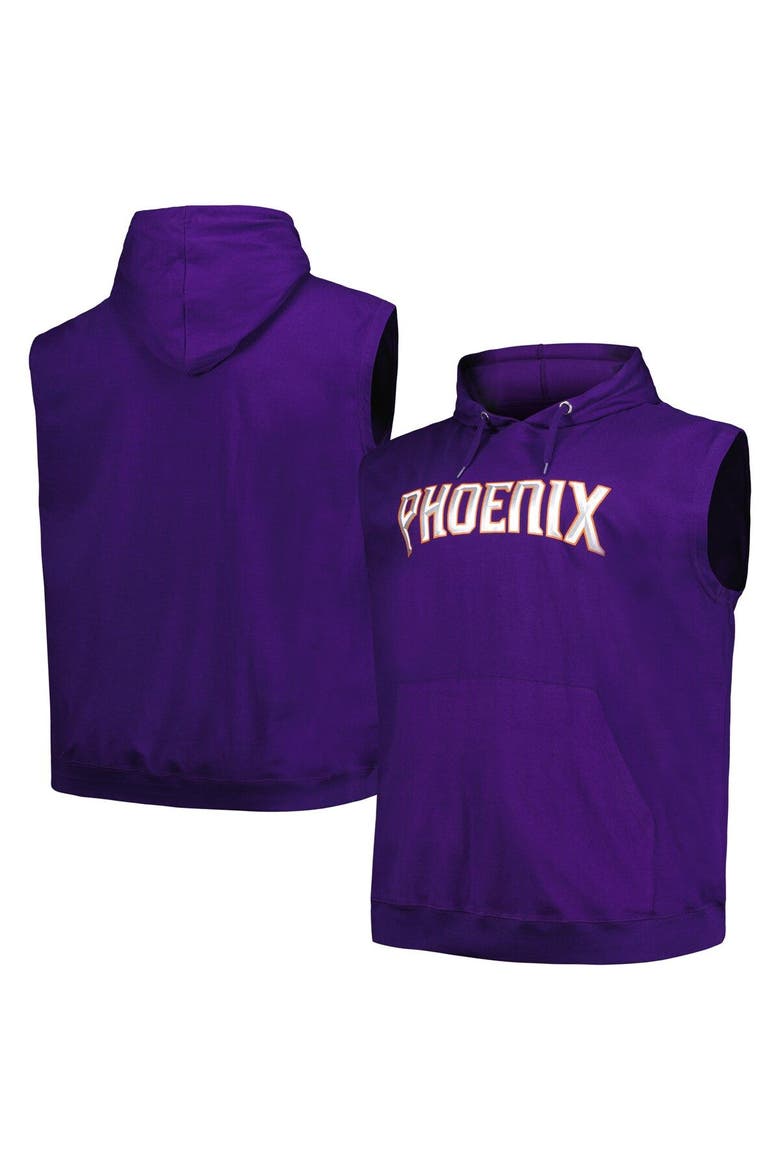 Men's Fanatics Branded Purple Phoenix Suns Big & Tall Jersey Muscle Pullover Hoodie, Main, color, Purple