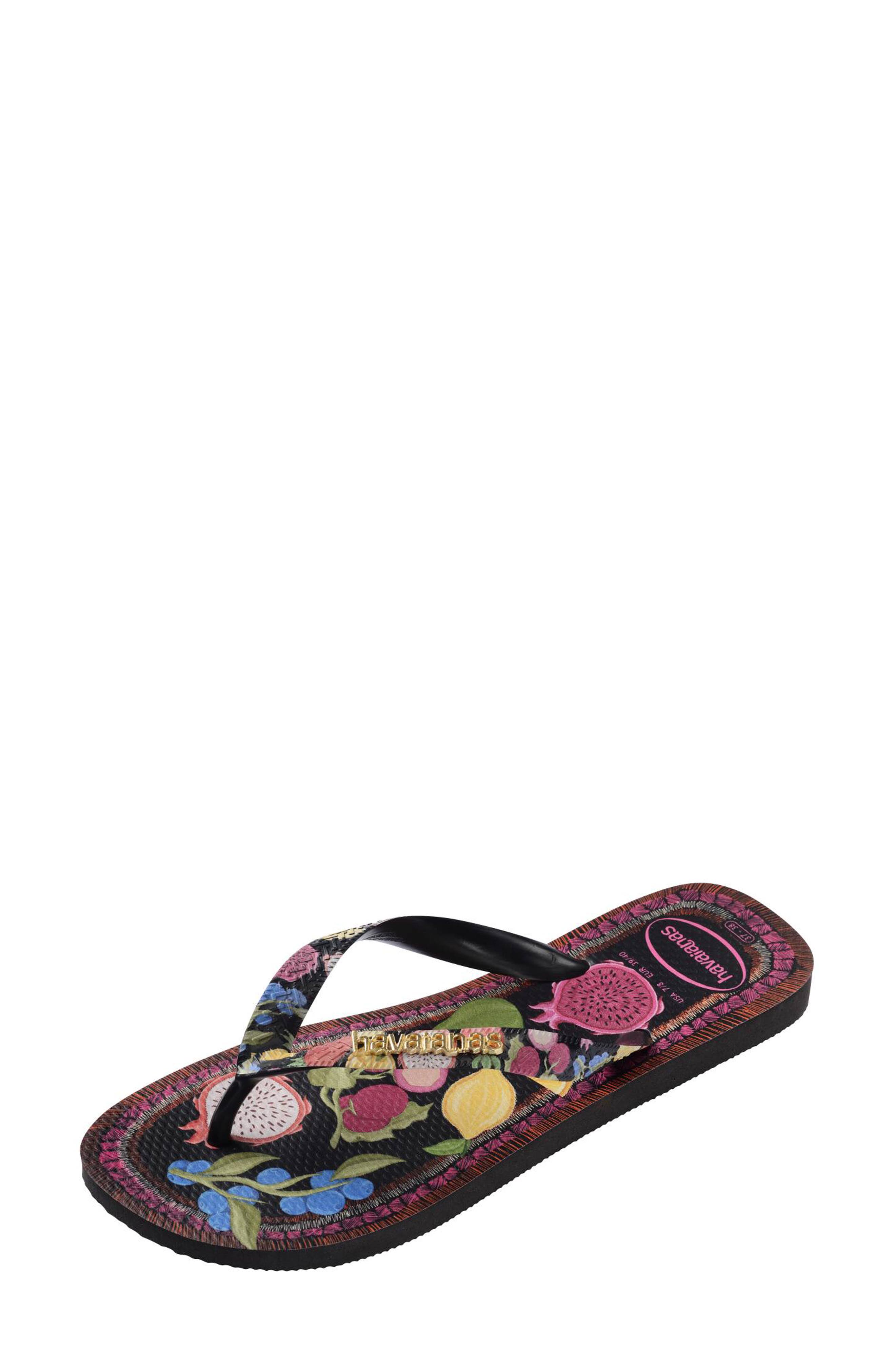 Havaianas Top Tropicalia Vibes II Flip Flop, Alternate, color, Black