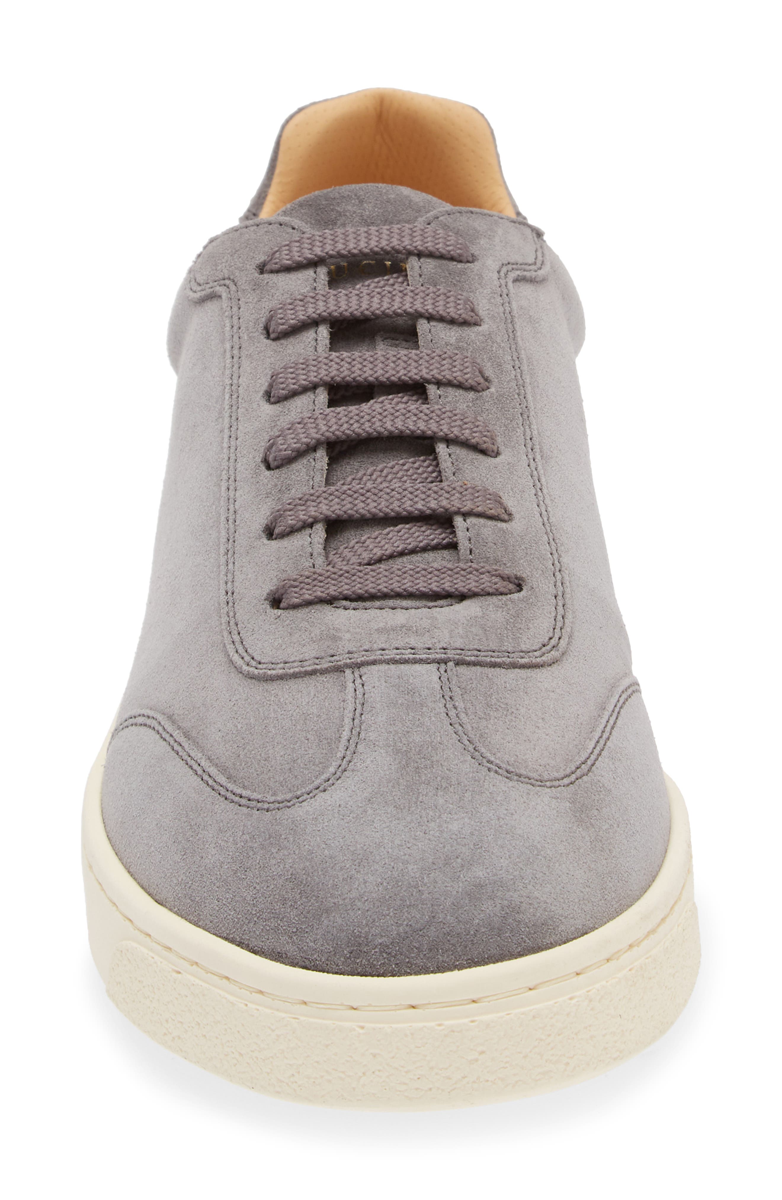 Brunello Cucinelli Suede Low Top Sneaker, Alternate, color, Light Grey
