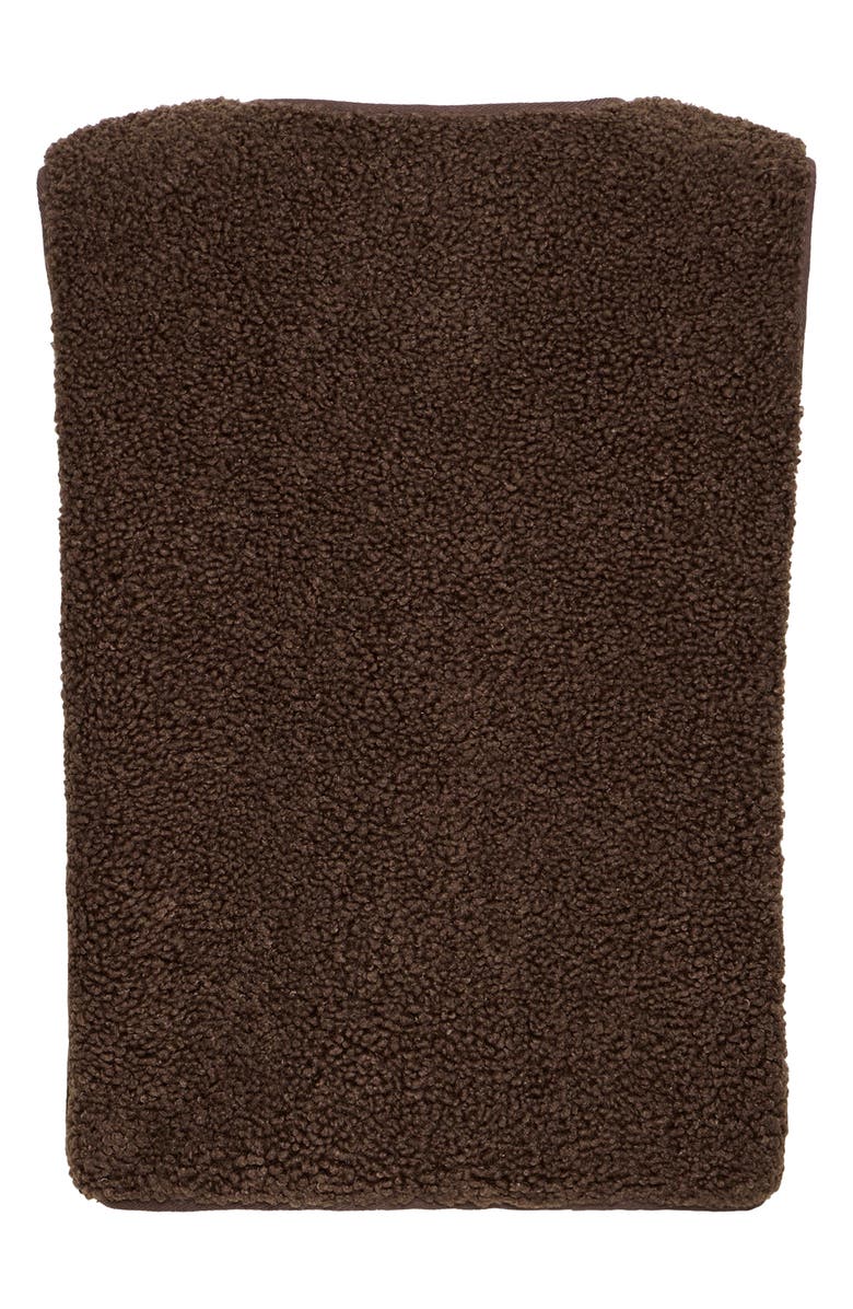 ICHI Faux Shearling Vest, Alternate, color, Coffee Bean