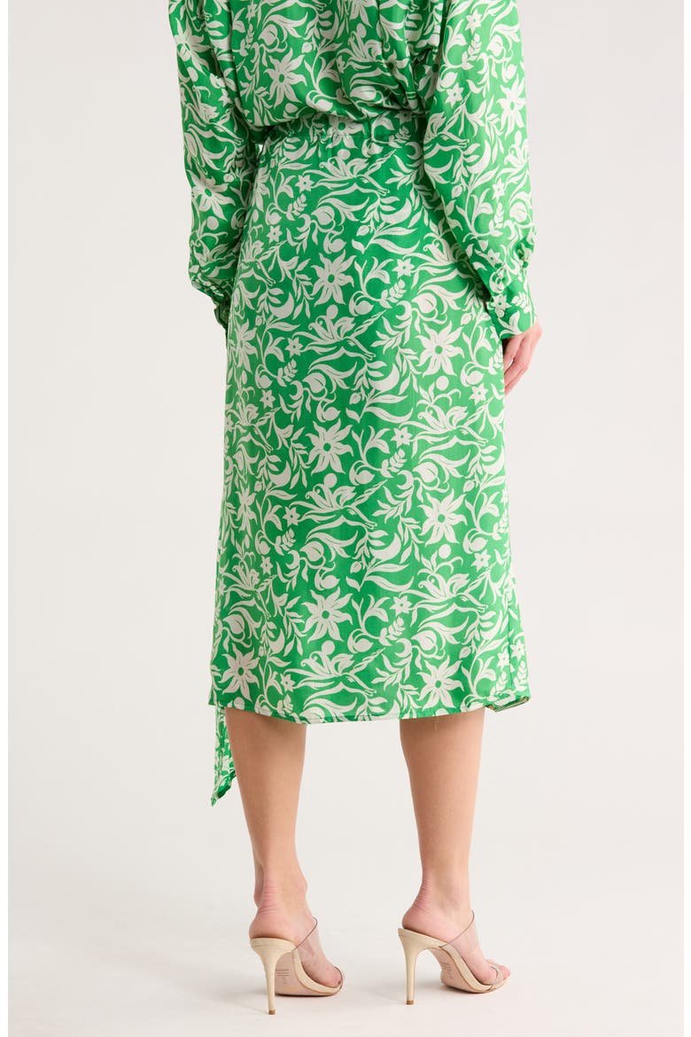 Juliqua Floral Midi Skirt, Alternate, color, IMPRIME ONIRIQUE VERT