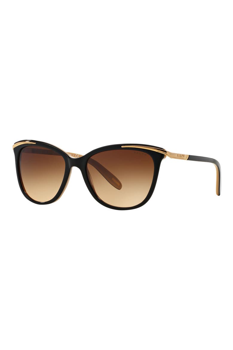 54mm Gradient Cat Eye Sunglasses, Alternate, color, BLACKTAN