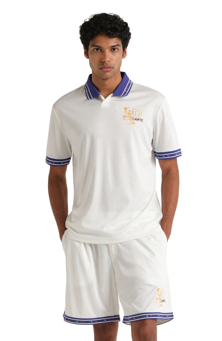 Diadora Legacy Embroidered Piqué Polo, Alternate, color, Optical White