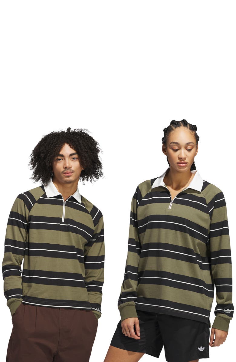 adidas Shmoofoil Rugby Shirt, Alternate, color, Olive Strata