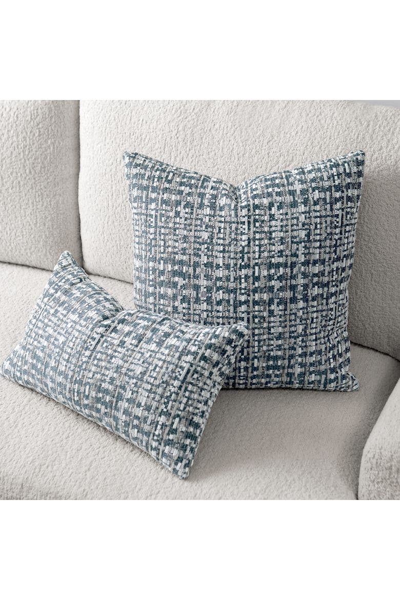 Channel Indoor & Outdoor Woven Accent Pillow, Alternate, color, Bleu