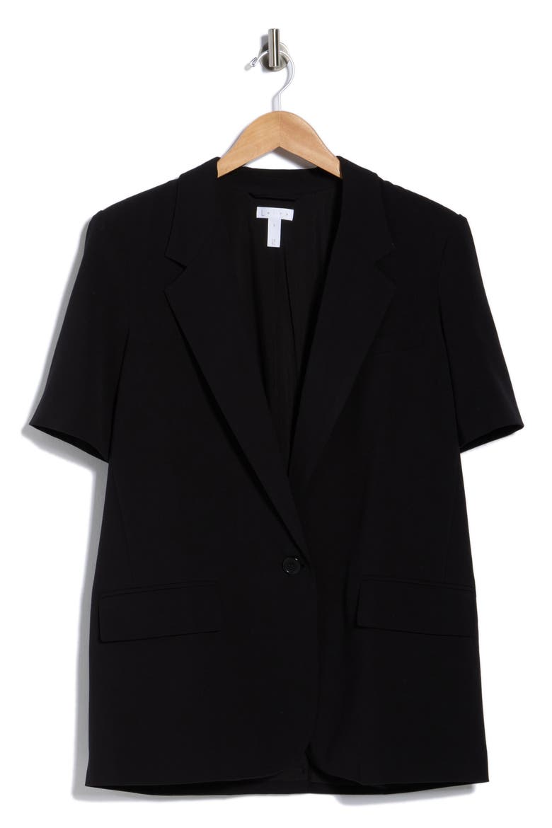 Brooklyn Short Sleeve Blazer, Alternate, color, BLACK