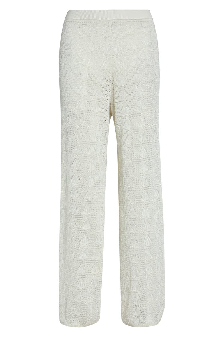 Egeo Pointelle Knit Pull-On Pants, Alternate, color, IVORY