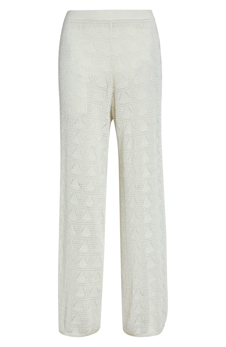 LOULOU DE SAISON Egeo Pointelle Knit Pull-On Pants, Main, color, Ivory