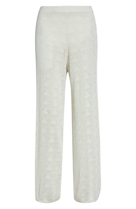Egeo Pointelle Knit Pull-On Pants