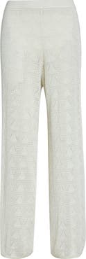 LOULOU DE SAISON Egeo Pointelle Knit Pull-On Pants