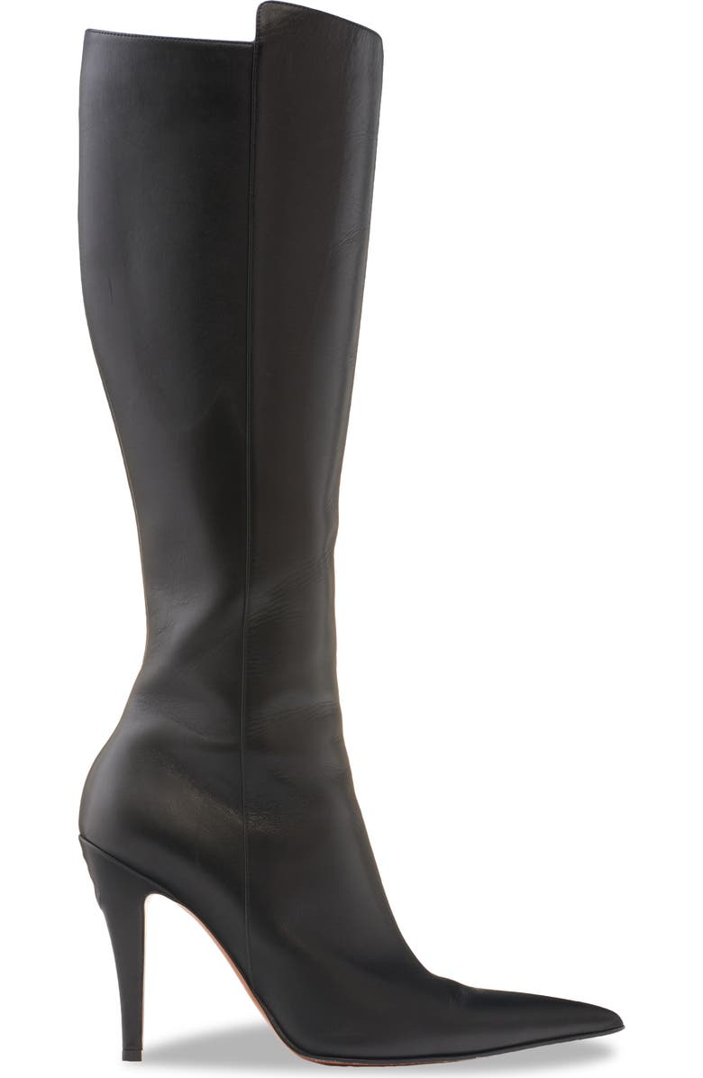 McQueen Birdee Knee High Boot, Alternate, color, Black
