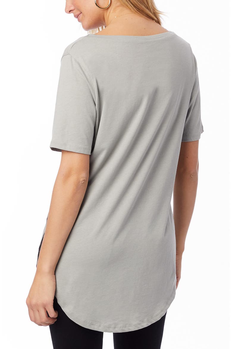 Organic Cotton Half Sleeve Tunic, Alternate, color, EARTH GREY