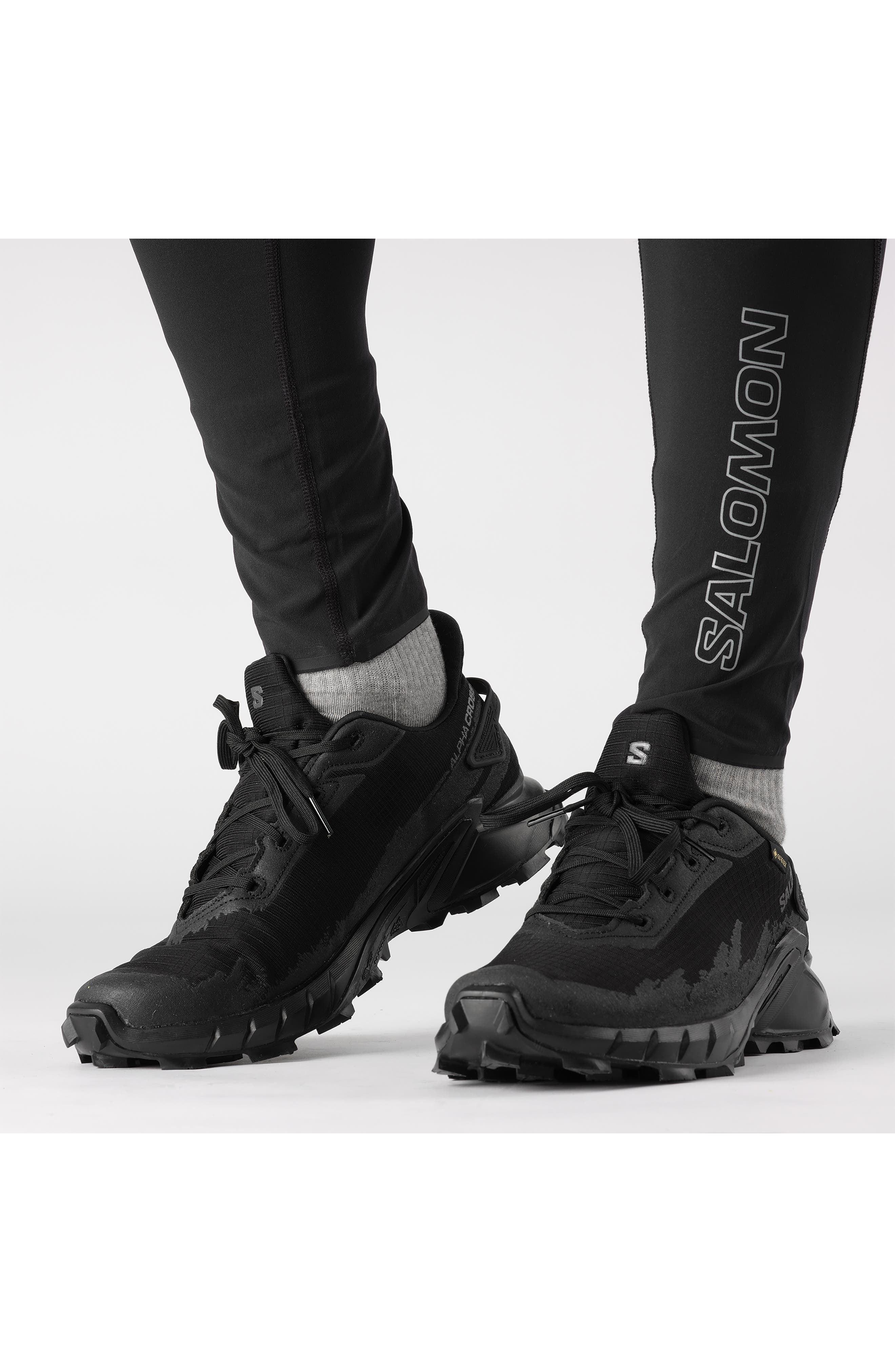 Salomon Alphacross 4 Gore-Tex<sup>®</sup> Waterproof Running Shoe, Alternate, color, 