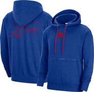 Nike Men's Nike Heather Royal Philadelphia 76ers Courtside Versus Flight Pullover Hoodie