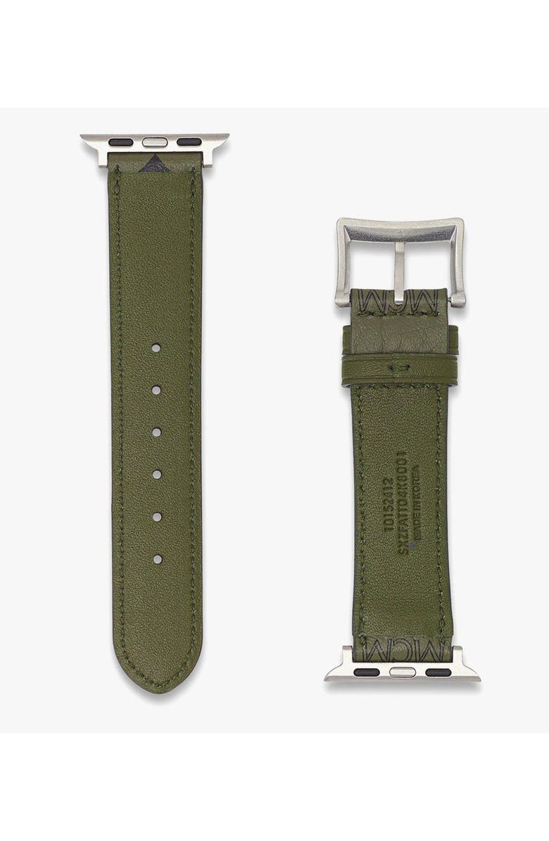 MCM Apple Watch Band in Visetos- S/M, Alternate, color, Green