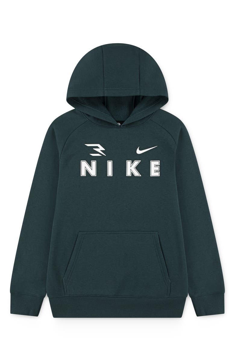 3 Brand Kids' Triple Logo Hoodie, Main, color, Night Jungle