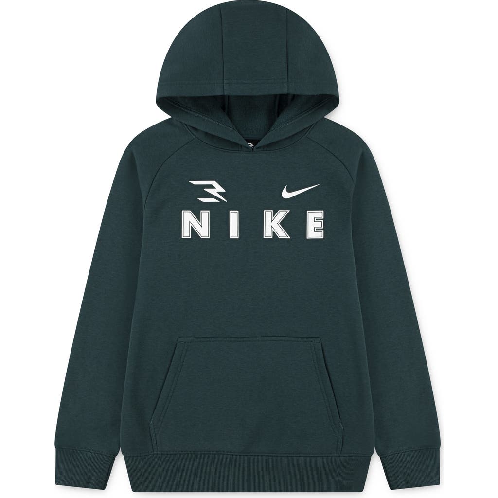 3 Brand Kids' Triple Logo Hoodie In Blue