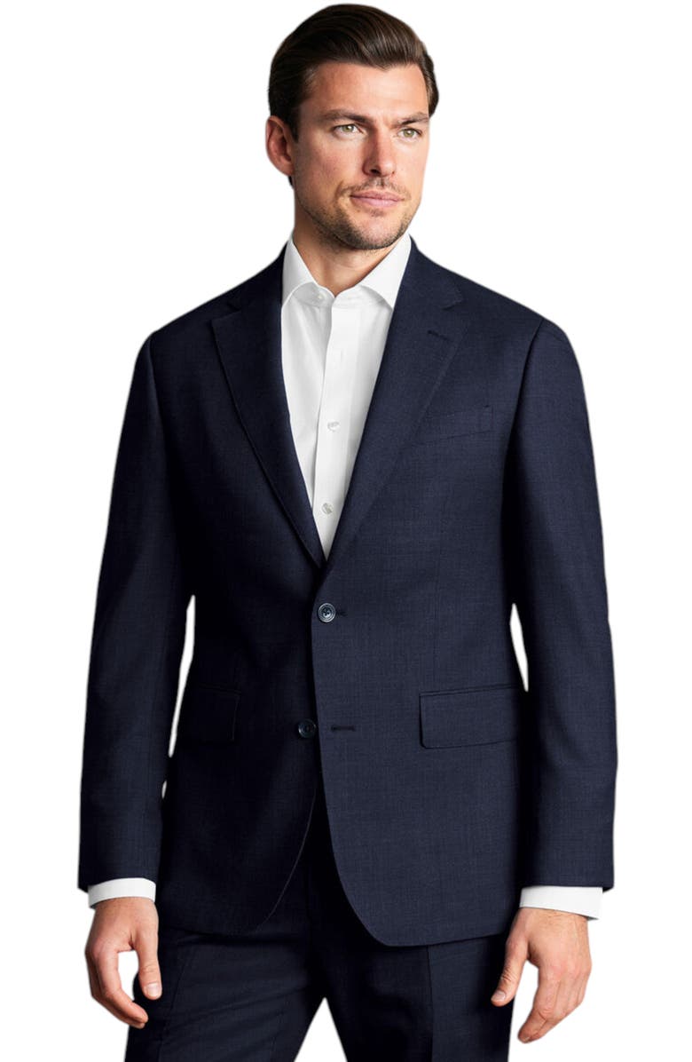 Charles Tyrwhitt Slim Fit End On End Ultimate Performance Suit Jacket, Main, color, Navy
