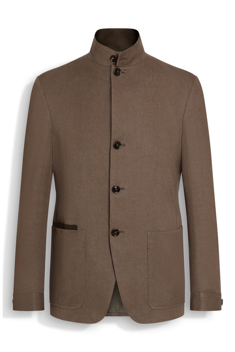 Linen Chore Jacket, Alternate, color, MEDIUM BROWN SOLID