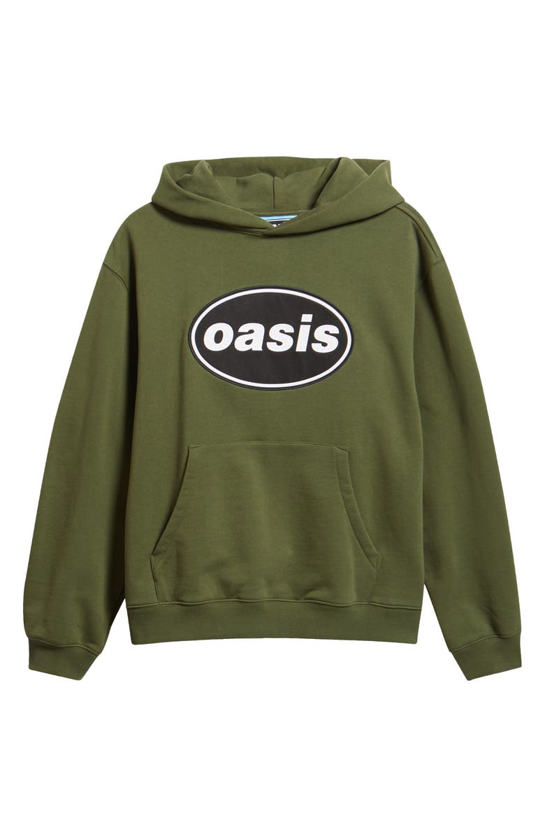 PLEASURES Knebworth Hoodie, Main, color, Olive