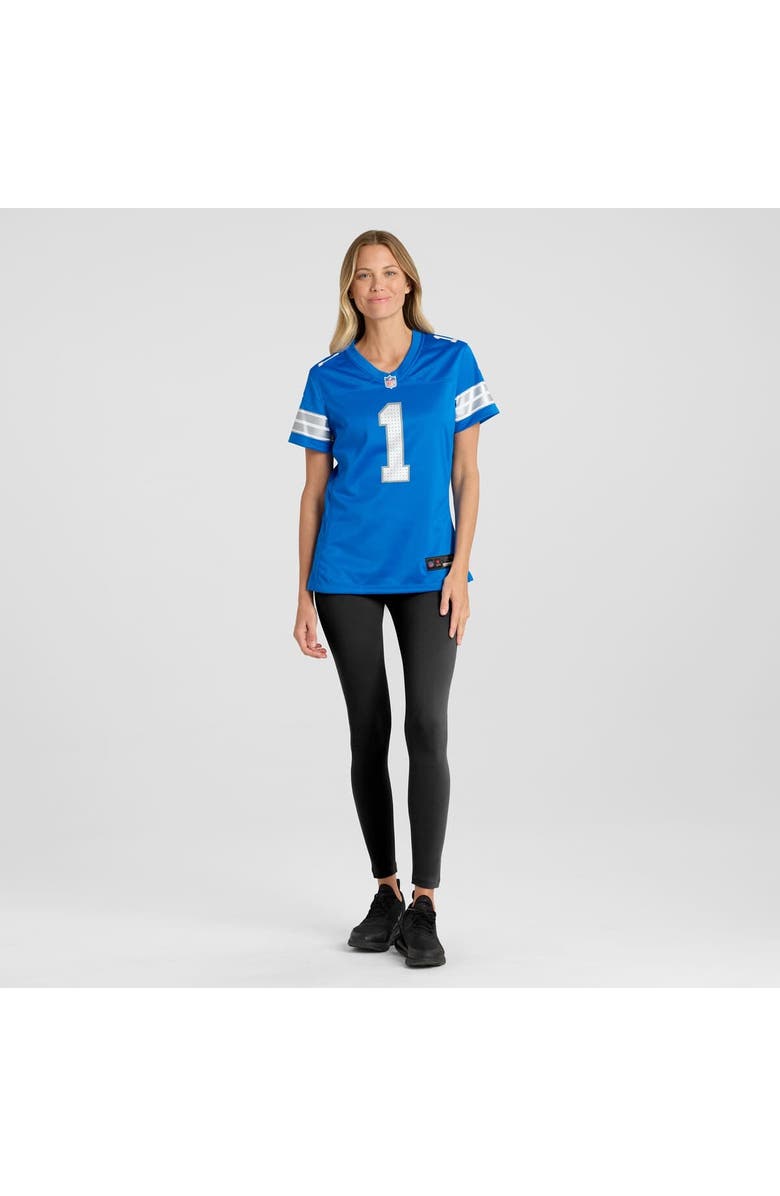 Nike Men's Nike Number 1 Mom Blue Detroit Lions Game Jersey, Alternate, color, 