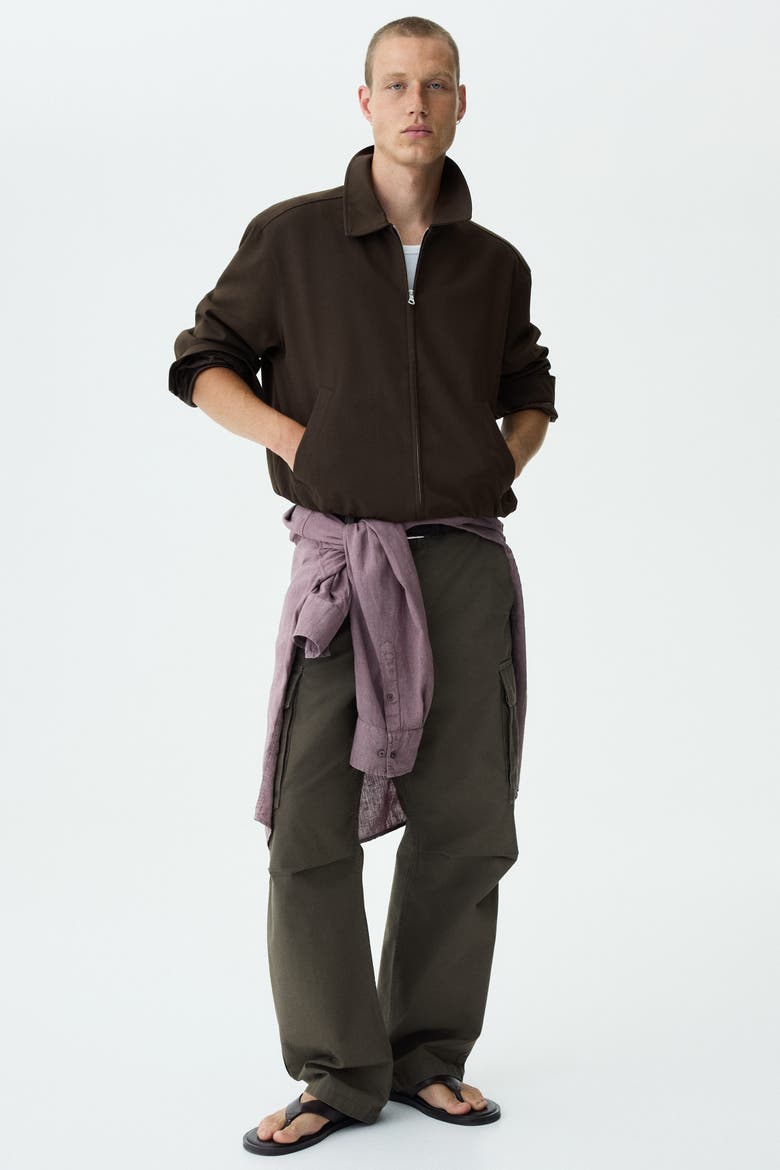 Blouson Jacket, Alternate, color, Dark khaki green