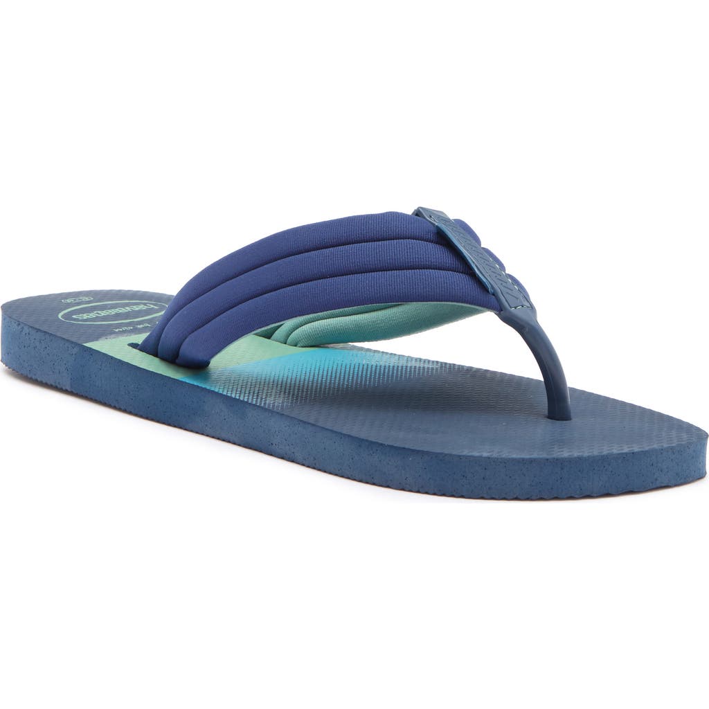 Havaianas Print Flip Flop In Indigo Blue