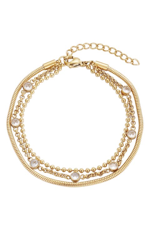 18K Gold Plated Layered Bracelet