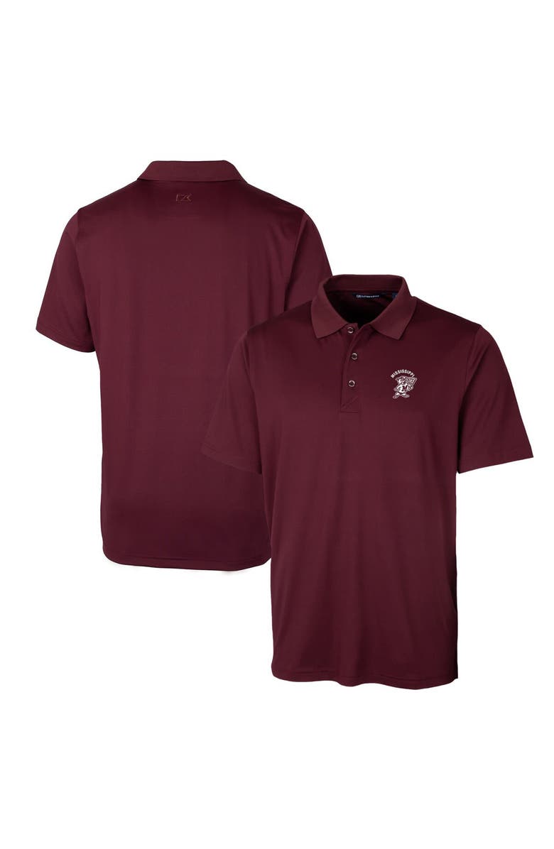 Cutter & Buck Men's Cutter & Buck Burgundy Mississippi State Bulldogs Forge Stretch Polo, Main, color, 