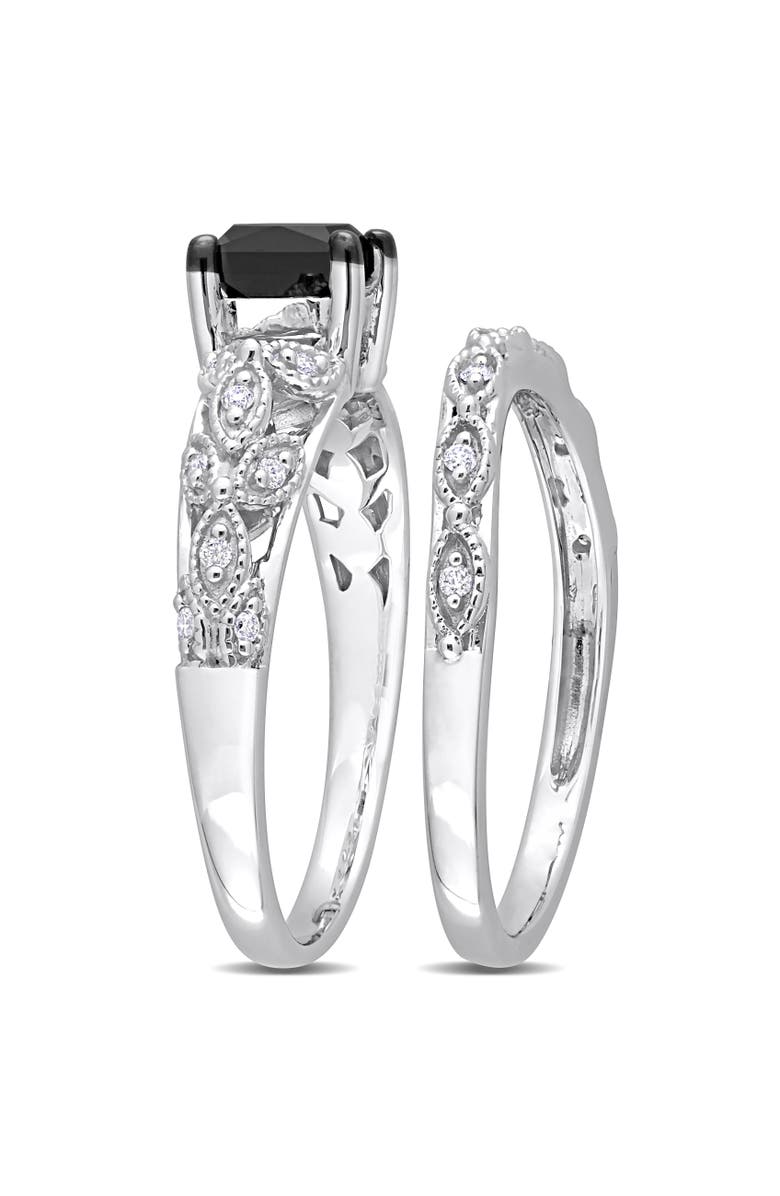 Julianna B. Black & White Diamond Vintage Ring Set 14k, Alternate, color, 
