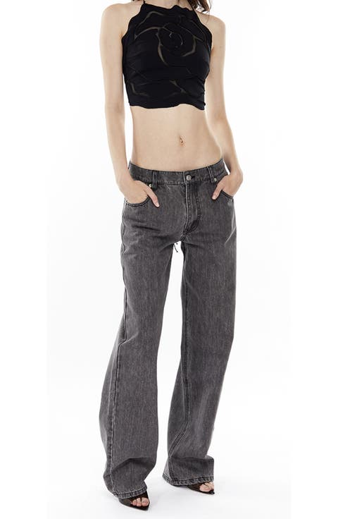 Moa Mid Waist Wide Leg Denim