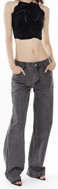 Mother of All Moa Mid Waist Wide Leg Denim