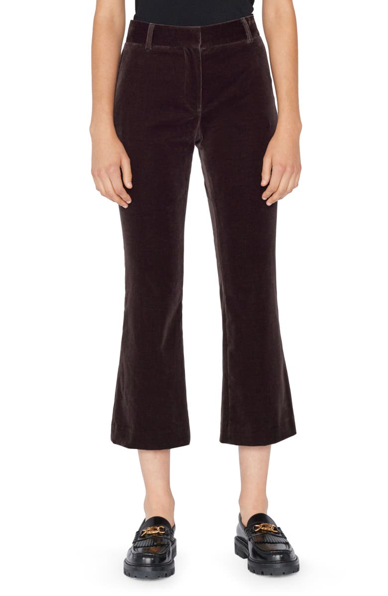FRAME Le Crop Mini Boot Velvet Trousers, Main, color, 