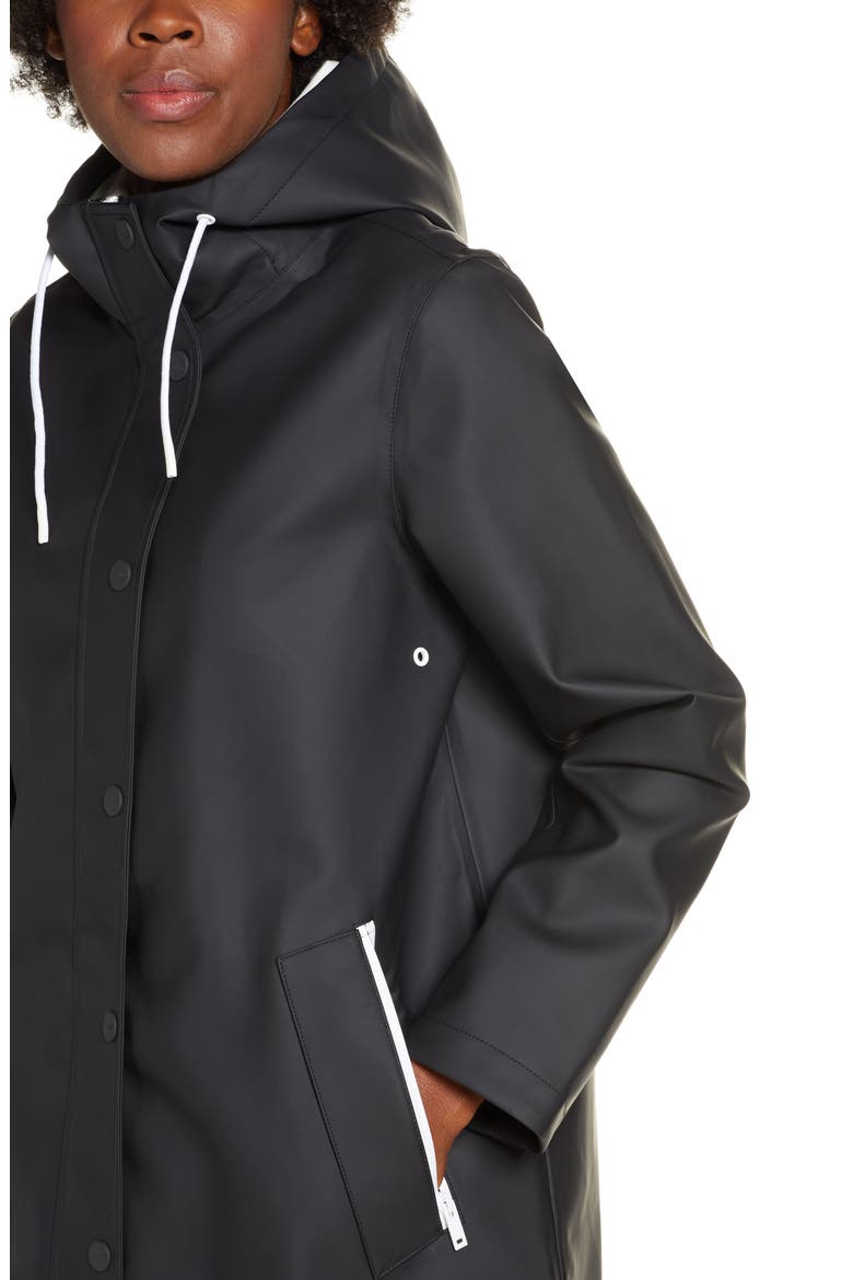Zooey Waterproof Rain Jacket, Alternate, color, BLACK