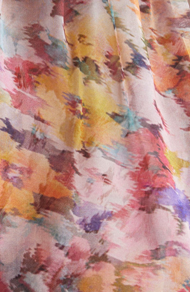 Zimmermann Kindred Spirit Luna Ruffle Bandeau Silk Organza Gown, Alternate, color, Multi Floral