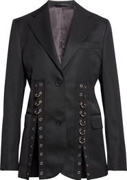 Simone Rocha Grommet Ring Hem Slice Jacket